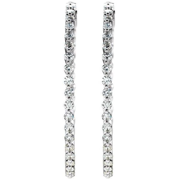 Inside-Outside Hinged Hoop Earrings - Image 3