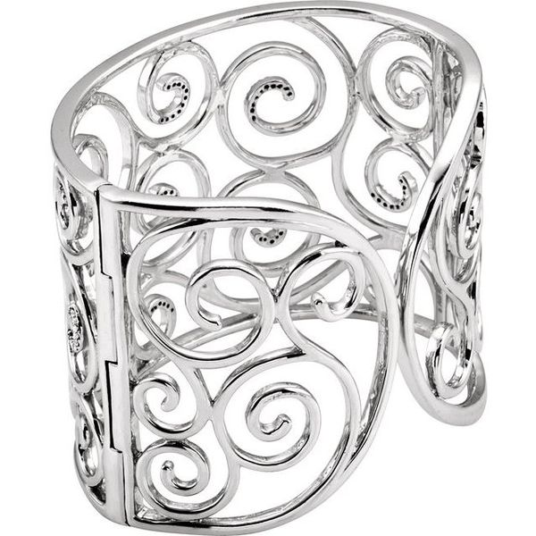 Filigree Scroll Cuff Bracelet - Image 2