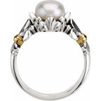 Pearl Fleur-de-lis Ring - Image 2