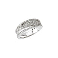 Accented Criss-Cross Ring