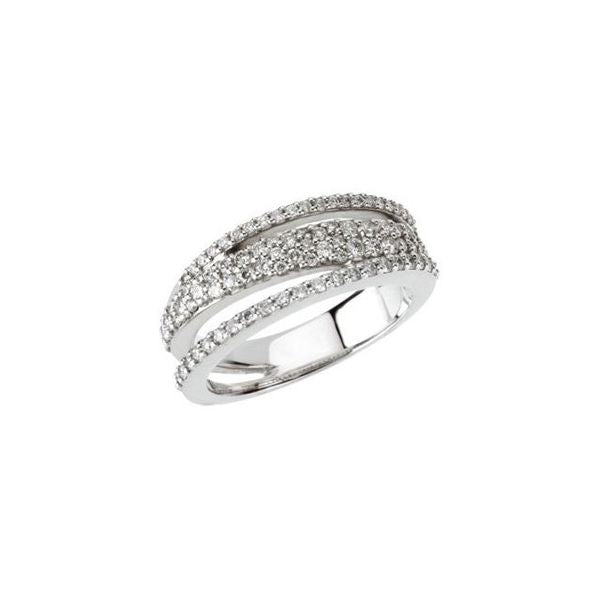 Accented Criss-Cross Ring