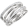Accented Criss-Cross Ring
