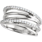 Accented Criss-Cross Ring - Image 2