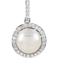 Halo-Style Pearl Pendant