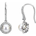 Halo-Style Pearl Earrings