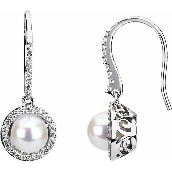 Halo-Style Pearl Earrings