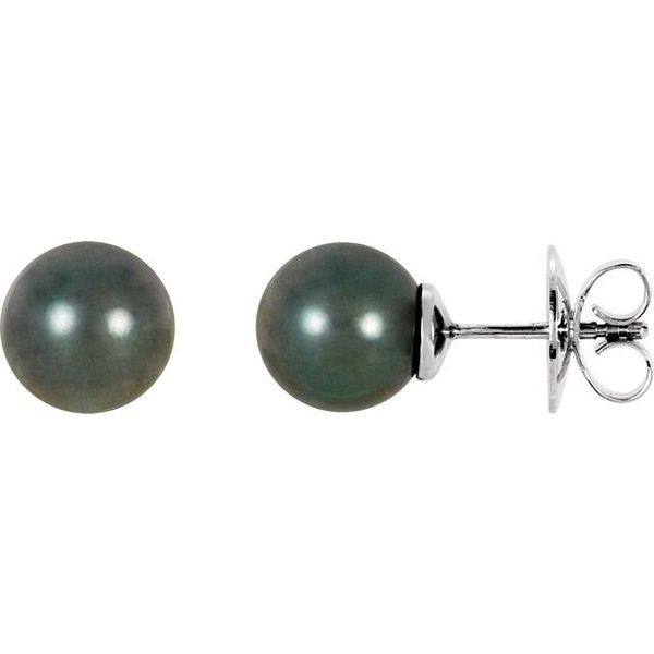 Pearl Stud Earrings - Image 2