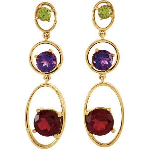 Graduated Geometric Earrings - Image 2