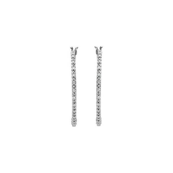 Floral U-Hoop Earrings - Image 2