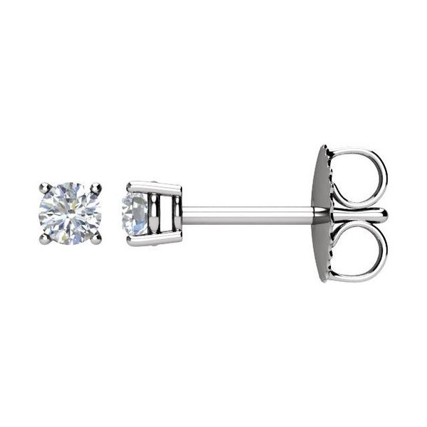 Round 4-Prong Stud Earrings