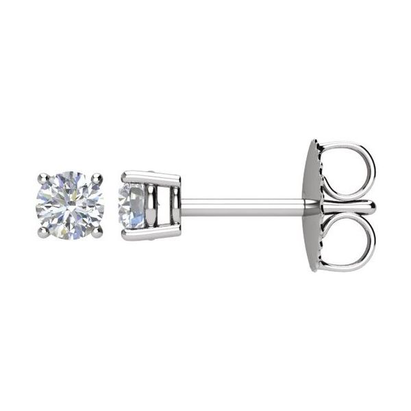 Round 4-Prong Stud Earrings