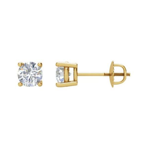 Round 4-Prong Stud Earrings