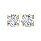 Round 4-Prong Stud Earrings - Image 2