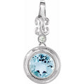 Bezel-Set Granulated Pendant