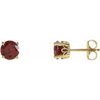 Round 4-Prong Stud Earrings
