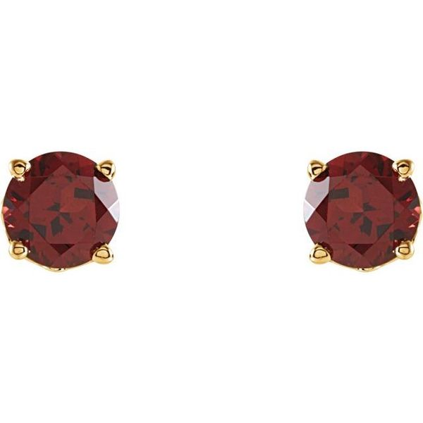 Round 4-Prong Stud Earrings - Image 2
