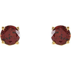 Round 4-Prong Stud Earrings - Image 2