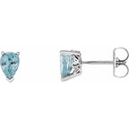 Pear 3-Prong Stud Earrings