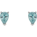Pear 3-Prong Stud Earrings - Image 2