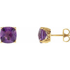 Square 4-Prong Stud Earrings