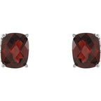 Cushion 4-Prong Stud Earrings - Image 2