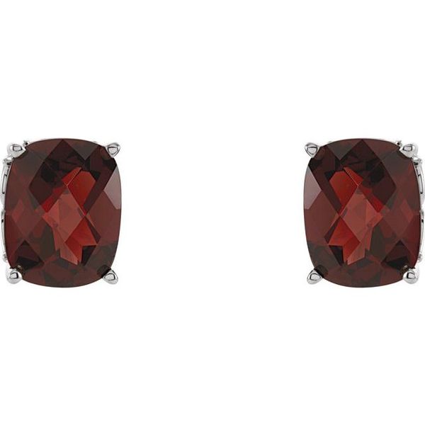 Cushion 4-Prong Stud Earrings - Image 2