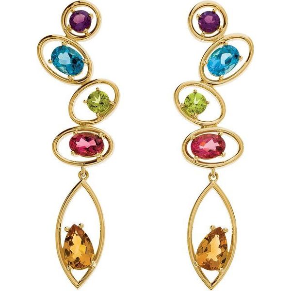 Multi-Gemstone Earrings - Image 2