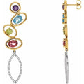 Multi-Gemstone Earrings