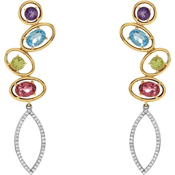 Multi-Gemstone Earrings - Image 2