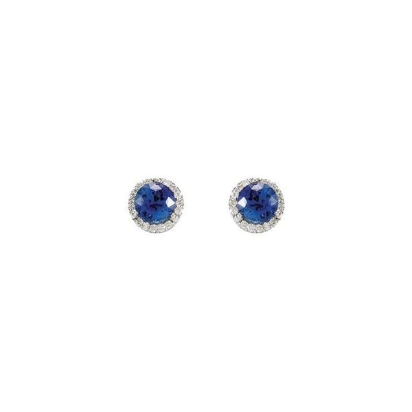 Halo-Style Stud Earrings - Image 2
