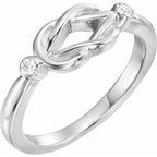 Accented Knot Ring