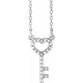 Petite Heart Key Necklace