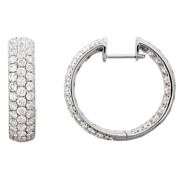 Pavé-Style Inside-Outside Hinged Hoop Earrings