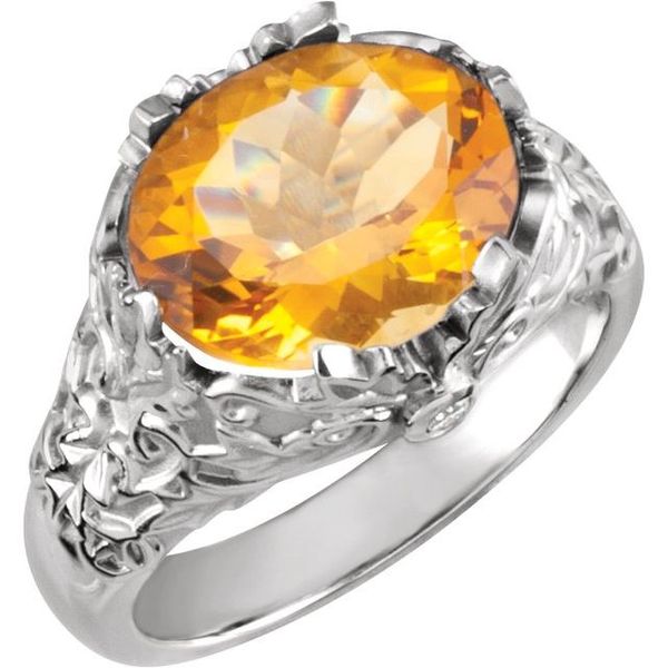 Accented Leaf Ring