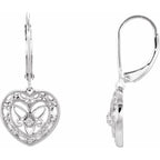 Granulated Filigree Heart Earrings
