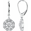 Accented Granulated Filigree Earrings