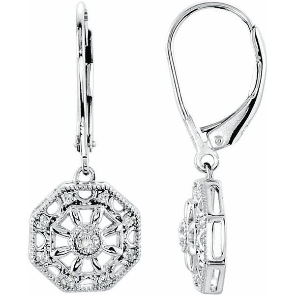 Accented Granulated Filigree Earrings