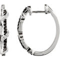 Accented U-Hoop Earrings