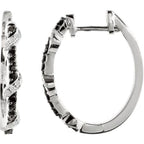 Accented U-Hoop Earrings