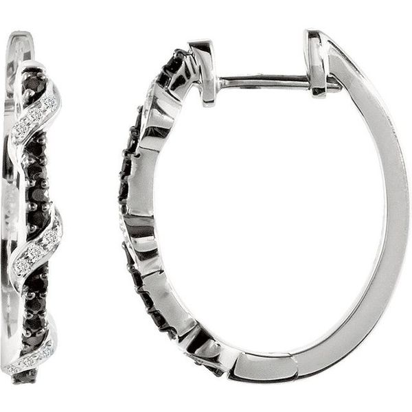 Accented U-Hoop Earrings