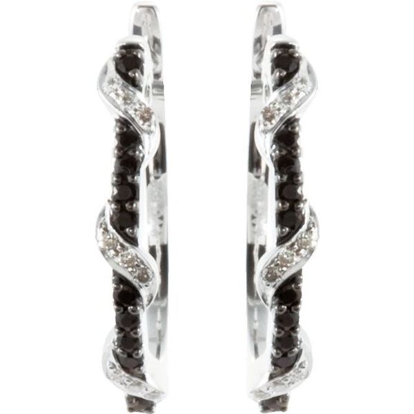 Accented U-Hoop Earrings - Image 2