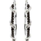 Accented U-Hoop Earrings - Image 2