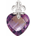 Fleur-de-lis Heart Pendant