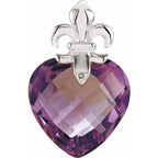 Fleur-de-lis Heart Pendant