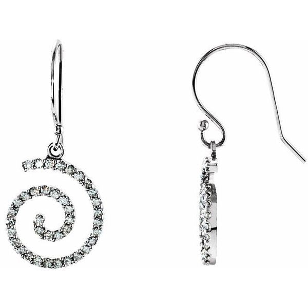 Accented Spiral Earrings