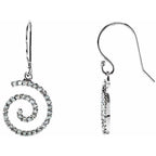 Accented Spiral Earrings