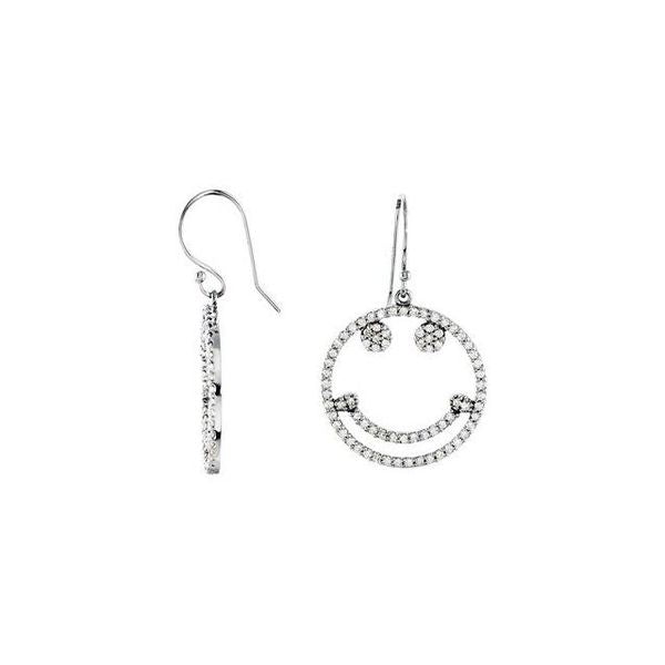 Accented Smiley Face Earrings