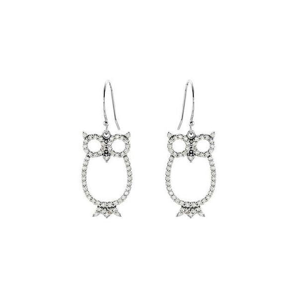 Accented Owl Earrings - Image 2