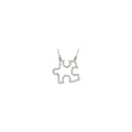 Accented Puzzle Piece Necklace