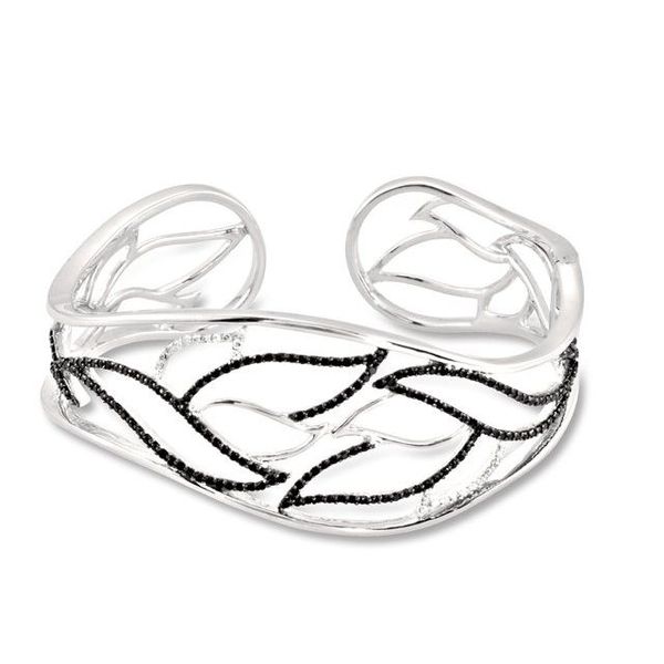 Accented Hinged Cuff Bracelet - Image 2